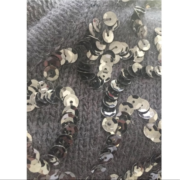 VTG Samantha Starr Angora Black Sequin Sweater Med - Picture 6 of 8